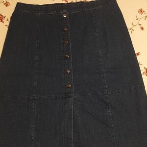 Ruby Rd. Women's 18 Blue Jean Denim Skirt